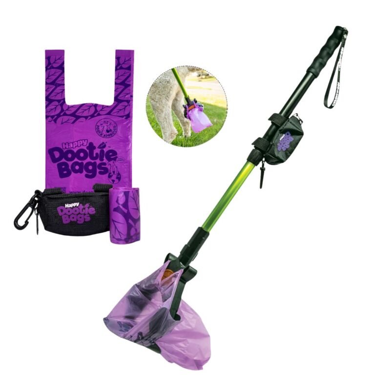 Catch-N-Go! Catcher Scooper, with Pouch Dispenser & Handle Tie Bags