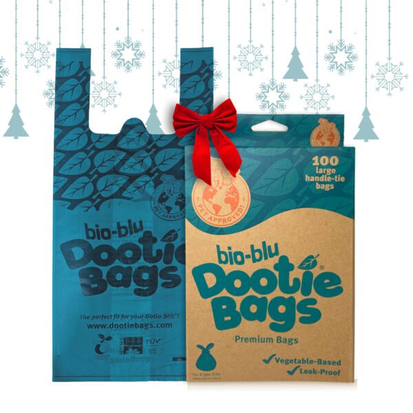 Bio-Blu Dootie Bags™, Large EZ Tie Handle Poop Bags, with Premium Materials