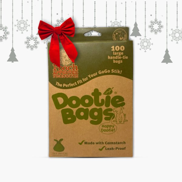 The Bio Degradable Dootie Bags, Large, Leakproof EZ Tie Handle Dog Poop Bags