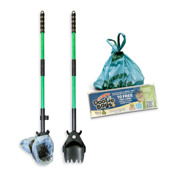 GoGo Stik® XP Pooper Scooper & Dootie Rake Set with Dootie Bags