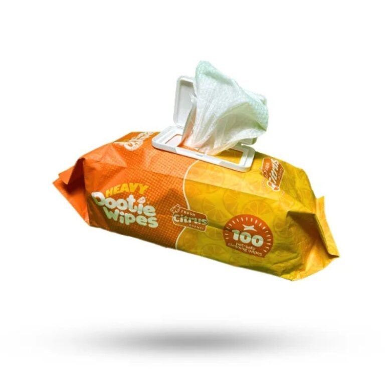 Heavy Dootie Pet Wipes, Butt, Body & Paws, Bamboo Citrus Scent