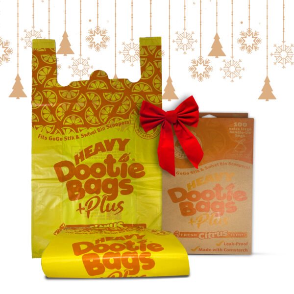 Heavy Dootie +Plus Dog & Cat Litter Poop Bags, Very Large, Hint of Citrus Scent