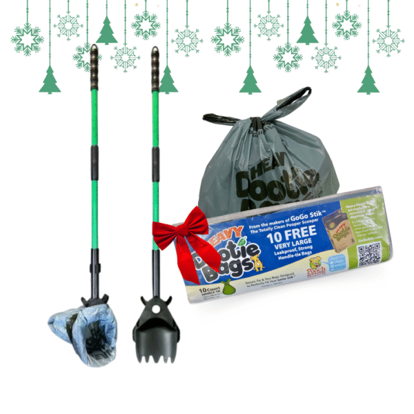 GoGo Stik® XP Pooper Scooper & Dootie Rake Set with Dootie Bags