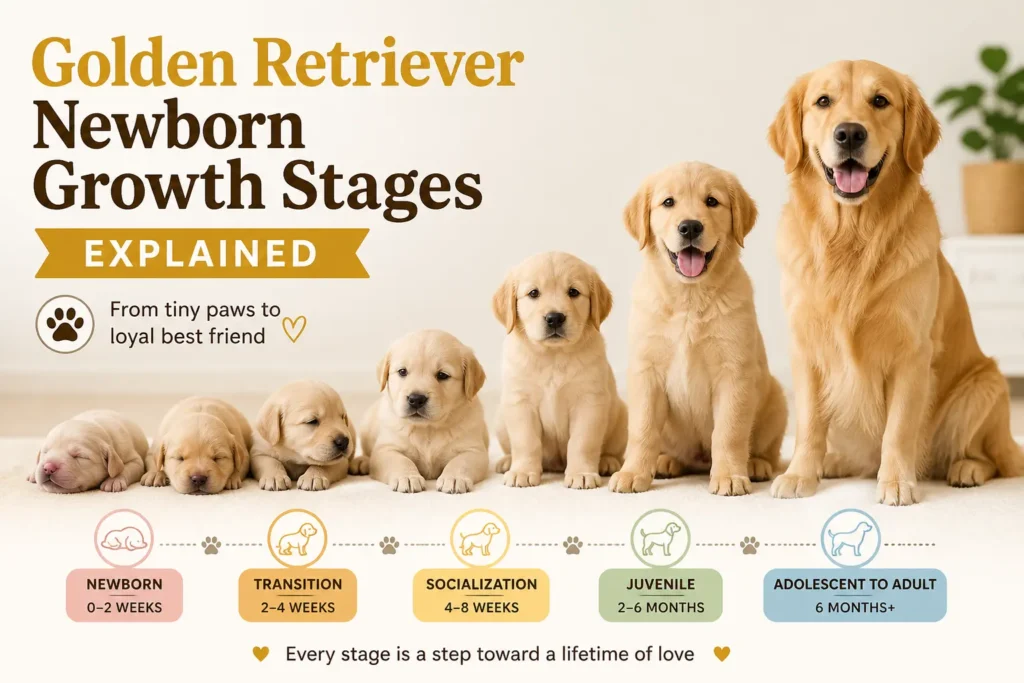 Golden Retriever Newborn Growth Stages Explained