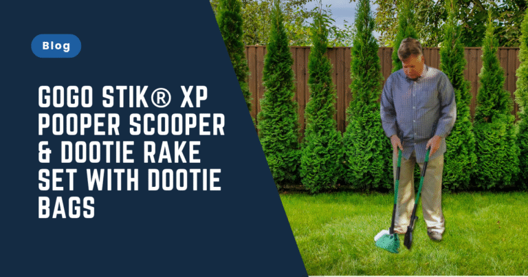 GoGo Stik® XP Pooper Scooper & Dootie Rake Set with Dootie Bags