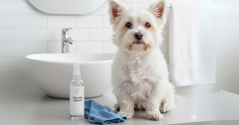 How to Remove Brown Stains from White Dog Fur