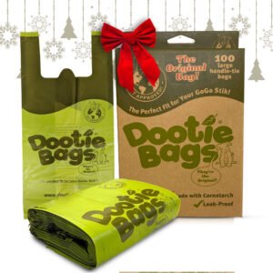 The Original Dootie Bags, Large, Leakproof EZ Tie Handle Dog Poop Bags