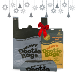 The Original HEAVY Dootie Bags, Dog & Cat Litter, VERY LARGE, Strong EZ Tie Handle Poop Bags