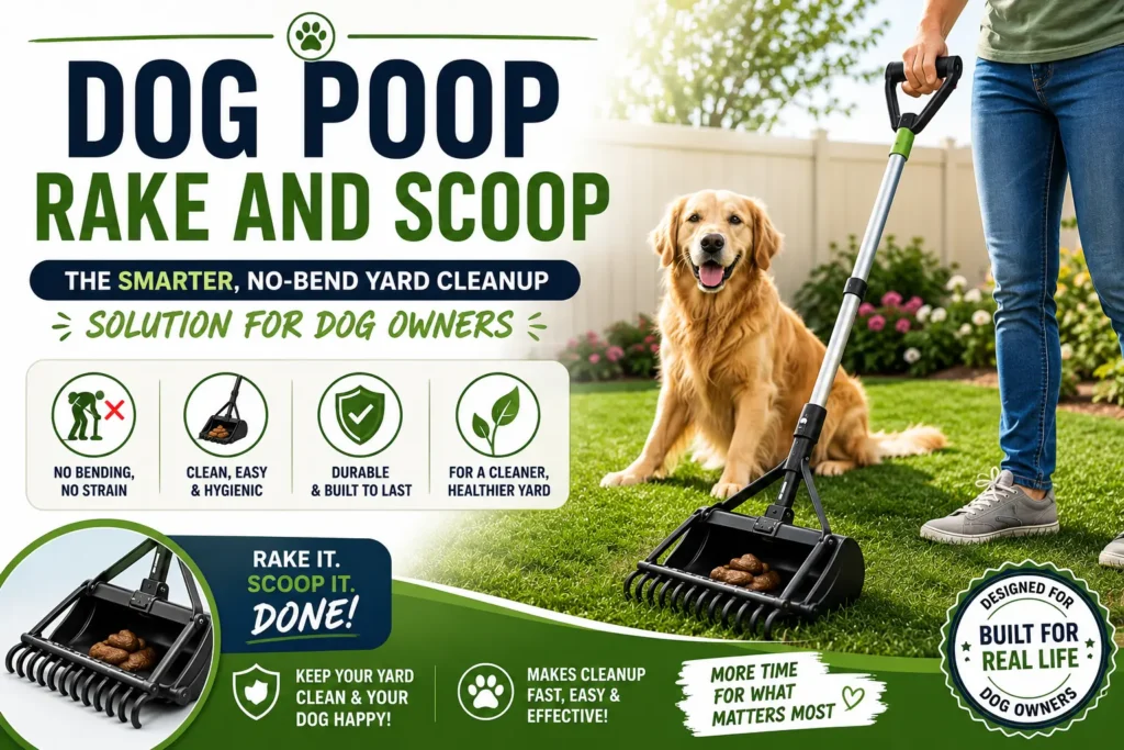 Dog Poop Rake and Scoop: The Smarter, No-Bend Yard Cleanup Solution for Dog Owners