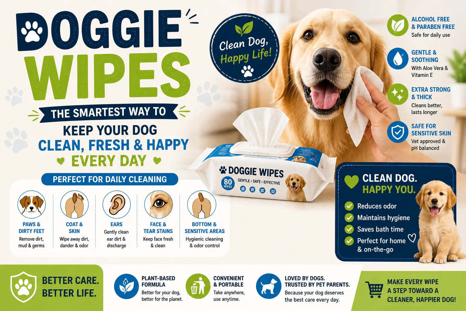 Best Doggie Wipes: Safe, Gentle & Easy Cleaning for Dogs