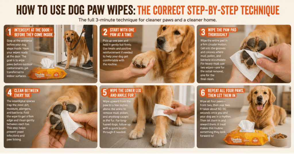 How to Use Dog Paw Wipes
