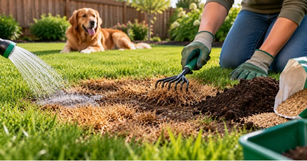 How to Repair Brown Spots Already in Your Lawn Killing Grass