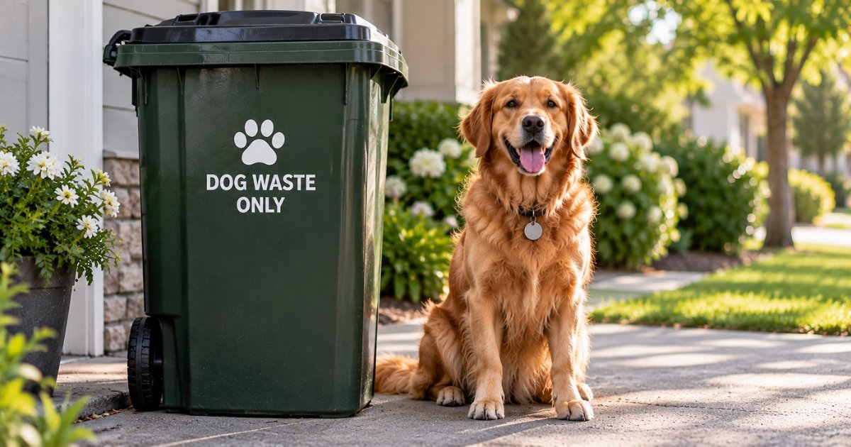 Dog poop bags and bins